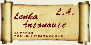 Lenka Antonović vizit kartica